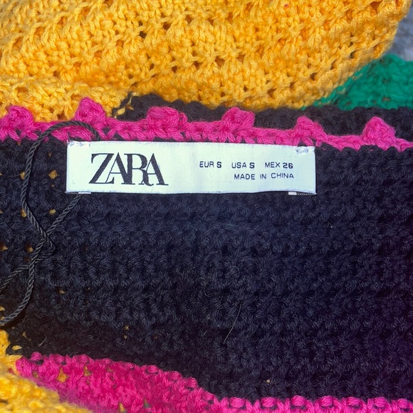 Multi-Color Crochet Colorblock / Patchwork Dress - Picture 4 of 5